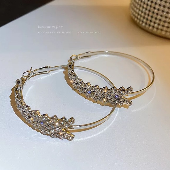 New Sterling silver Hoop Earrings - Picture 4 of 4